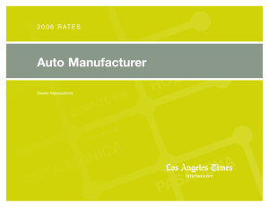 Auto Manufacturer - Los Angeles Times