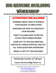 workshop ids resume building