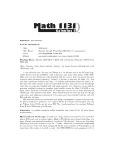 Calculus I - CST Personal Home Pages