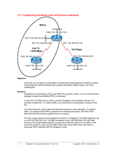 7.5.1 Configuring Distribute Lists and Passive Interfaces