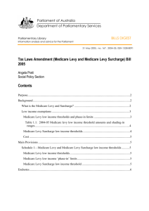 Medicare Levy and Medicare Levy Surcharge