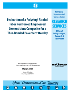Evaluation of a Polyvinyl Alcohol Fiber Reinforced Engineered