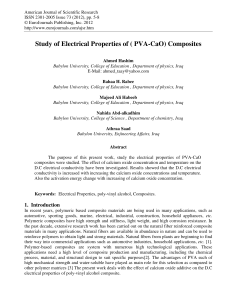 Study of Electrical Properties of ( PVA
