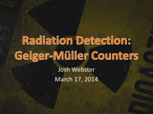 Radiation Detection: Geiger