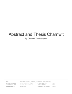 Abstract and Thesis Charnwit