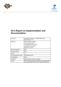 D4.3 Report on Implementation and Documentation