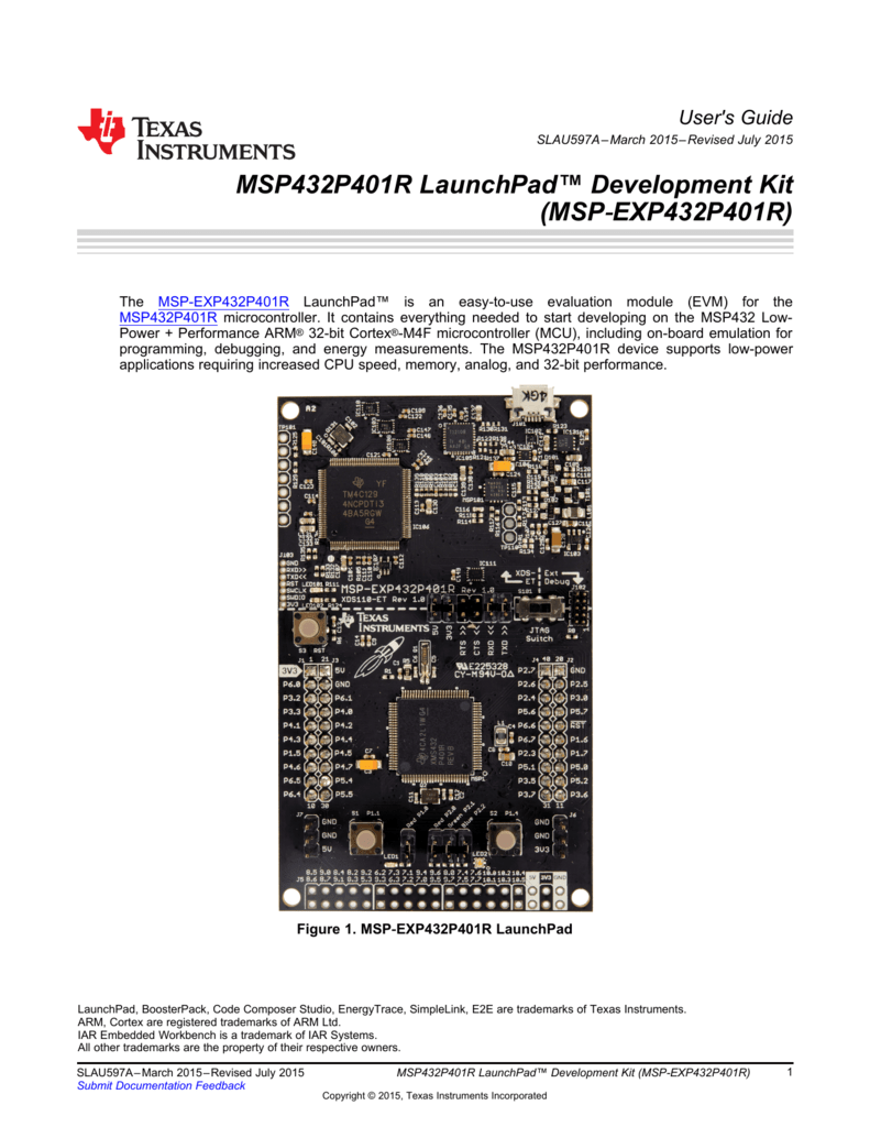 MSP432P401R Mcu Launchpad Eval Modul