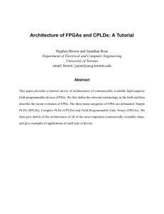 Architecture of FPGAs and CPLDs: A Tutorial