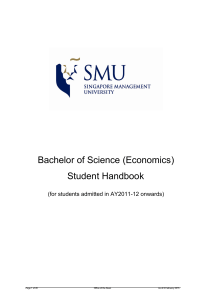 BSc Econ Handbook - Singapore Management University