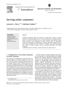 Serving unfair customers