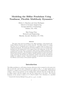 Modeling the Bifilar Pendulum Using Nonlinear, Flexible Multibody