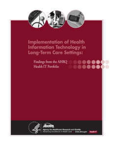 Implementation of Health IT in Long-Term Care Settings