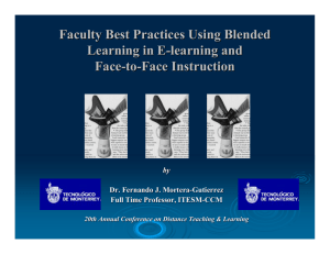 Faculty Best Practices Using Blended Learning in E