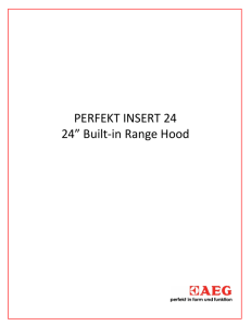 PERFEKT INSERT 24 24” Built-in Range Hood