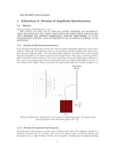 Division of Amplitude Interferometry