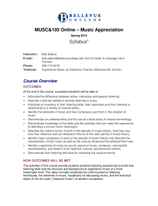 MUSC&105 Online – Music Appreciation Syllabus*