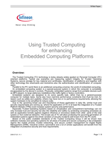 Trusted Computing for embedded platforms