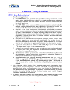 Additional Coding Guidelines - Health Network Laboratories