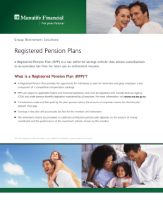 Registered Pension Plans