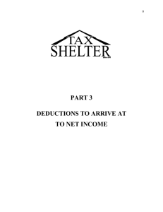 part 3 deductions to arrive at to net income