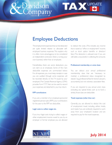 Employee Deductions