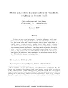 Stocks as Lotteries: The Implications of Probability