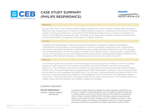 case study summary (philips respironics)