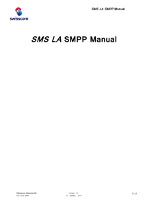 SMS LA SMPP Manual
