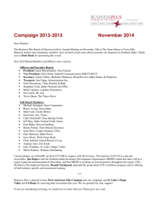 Campaign 2013-2015 November 2014 - Business-Plus