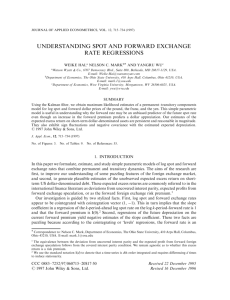 understanding spot and forward exchange rate regressions