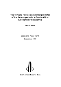 The forward rate as an optimal predictor of the future spot rate in