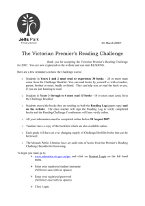 The Victorian Premier's Reading Challenge
