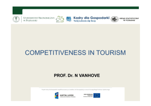 COMPETITIVENESS IN TOURISM