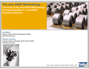 Overview of ASAP Methodology for Implementation and