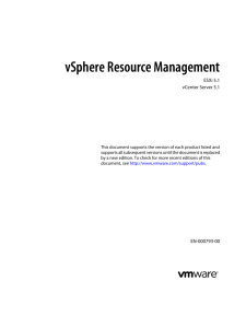 vSphere Resource Management - ESXi 5.1