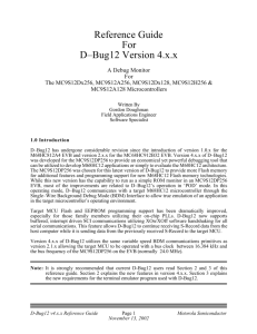 Reference Guide For D–Bug12 Version 4.x.x