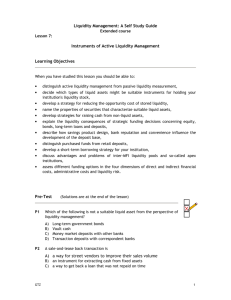 Liquidity Management: A Self Study Guide Instruments of Active