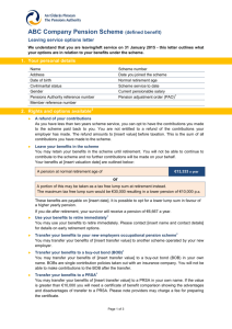 ABC Company Pension Scheme (defined benefit)