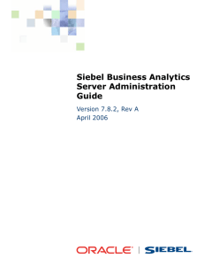 Siebel Business Analytics Server Administration Guide