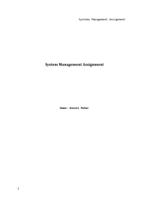 System Management Assignment