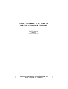 impact of market structure on service options for the poor