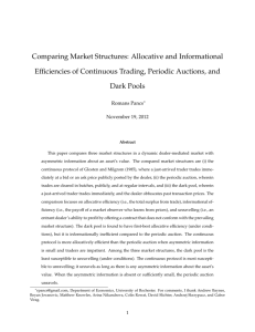 Comparing Market Structures: Allocative and Informational