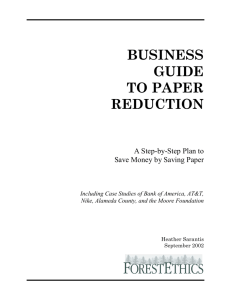 Business Guide to Paper Reduction