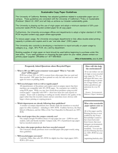Sustainable Copy Paper Guidelines - Sustainability