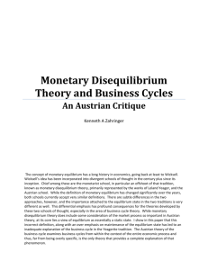 Monetary Disequilibrium Theory and Business Cycles: An Austrian