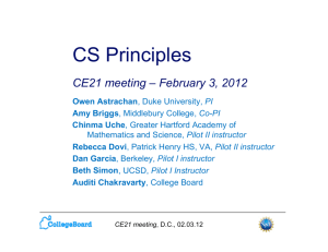 CS Principles - National Center for Women & Information Technology