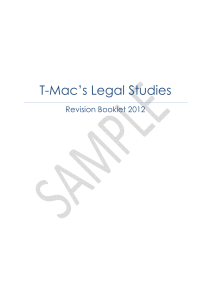 T-Mac's Legal Studies - Revision Booklet (SAMPLE)