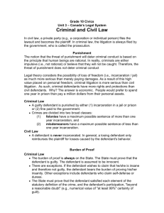 Unit 3 Criminal vesus Civil Law