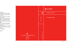 Guidance Note No. 17 The Labelling of Meat