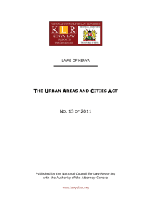 The Urban Areas And Cities Act